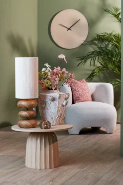 Light & Living tafellamp Danialo wit / naturel D 22 H 68 cm