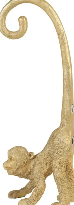 Light & Living wanddecoratie Monkey goud 16,5 x 14,5 x 45,5 cm