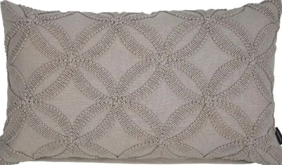 Linen & More sierkussen Annika grijs 30 x 50 cm
