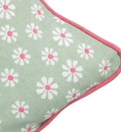 Linen & More sierkussen Daisy groen 50 x 50 cm