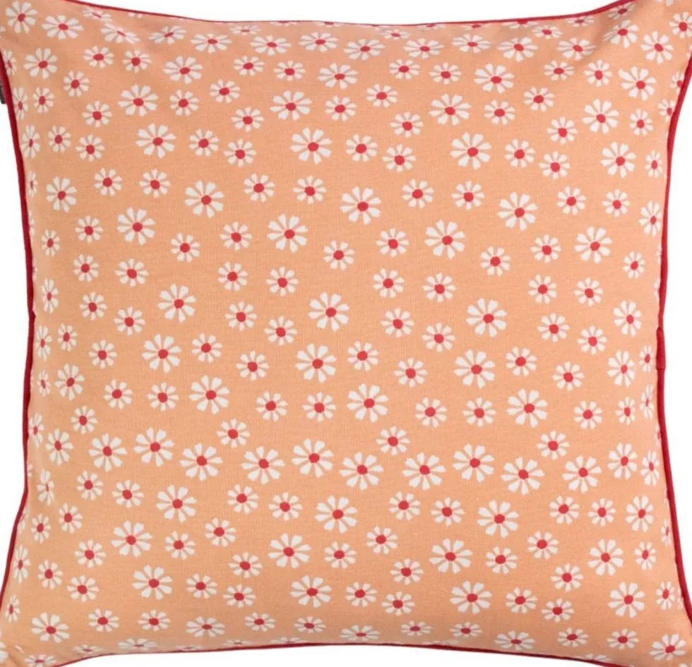 Linen & More sierkussen Daisy oranje 50 x 50 cm