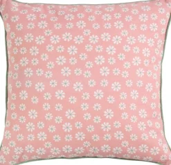 Linen & More sierkussen Daisy roze 50 x 50 cm