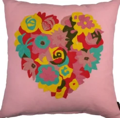 Linen & More sierkussen Goa roze organisch 45 x 45 x 8 cm