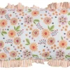 Linen & More sierkussen Louisa wit / oranje 30 x 50 cm