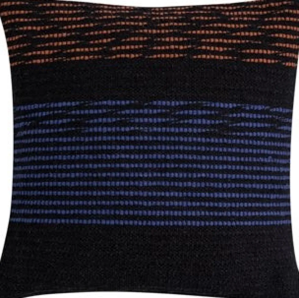 Linen & More sierkussen New Woven zwart 45 x 45 x 10 cm
