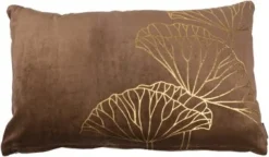 Linen & More sierkussen Sophie bruin 30 x 50 x 10 cm
