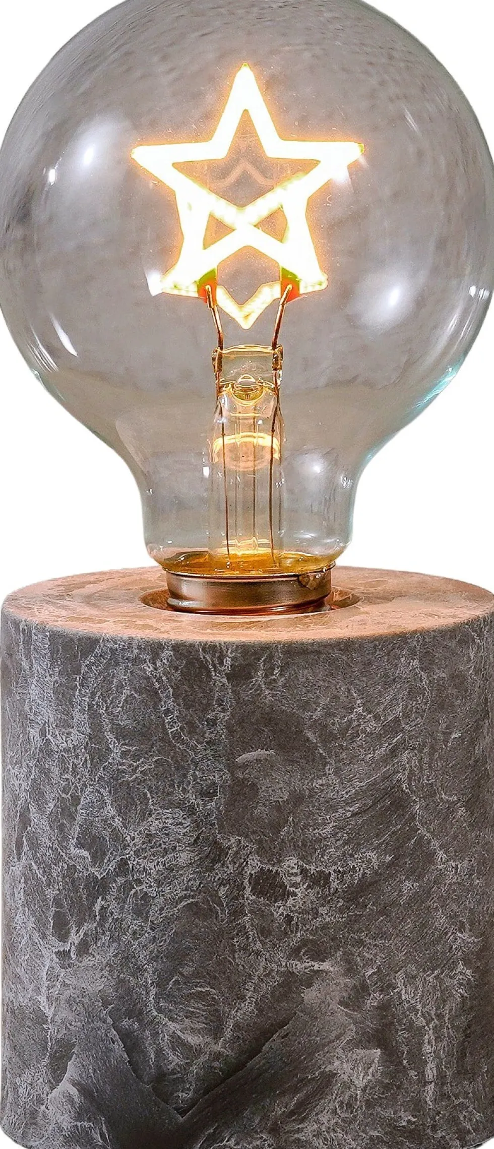 Luca Lighting tafellamp Anka ster grijs D 8 H 18 cm