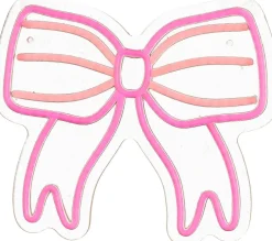 Luca Lighting wandhanger Neon strik roze 30 x 26 x 2 cm