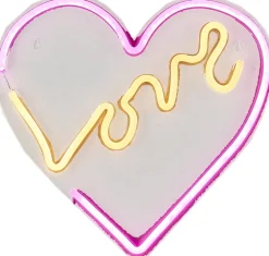 Luca Lighting wandlamp Love roze / geel 31 x 1,5 x 33 cm