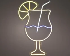 Lumineo wandlamp Cocktail geel 25,5 x 40 x 1,6 cm