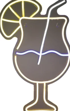 Lumineo wandlamp Cocktail geel 25,5 x 40 x 1,6 cm