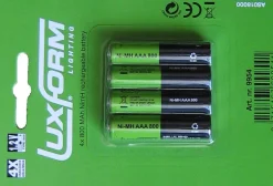 Luxform Lighting AAA oplaadbare batterij 4x 800 Mah NimH