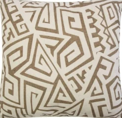 Mars & More sierkussen Breeze bruin / wit 50 x 50 cm