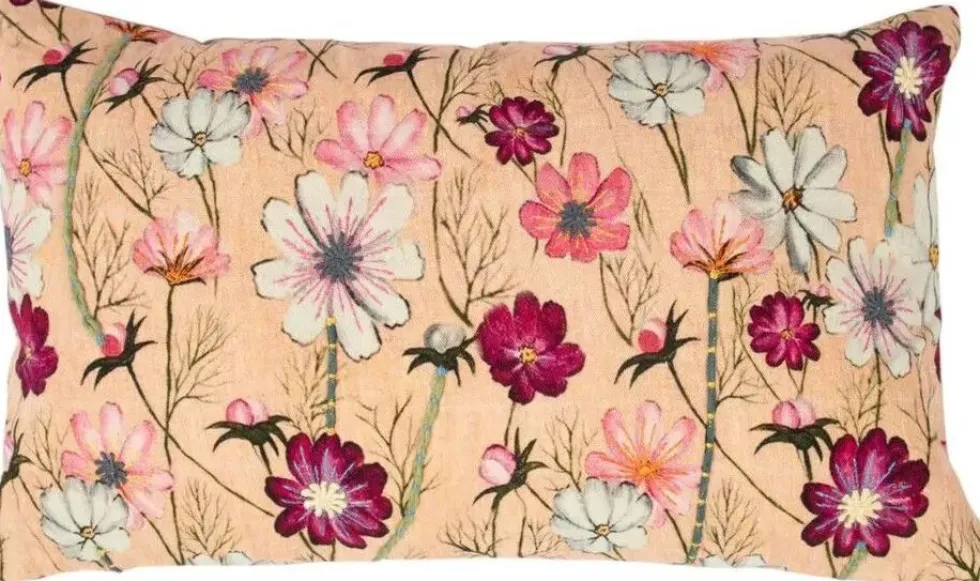 Mars & More sierkussen Wildflower beige / roze 30 x 50 cm
