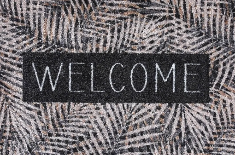 MD Entree droogloopmat Ambiance Leaves Welcome beige 75 x 50 cm