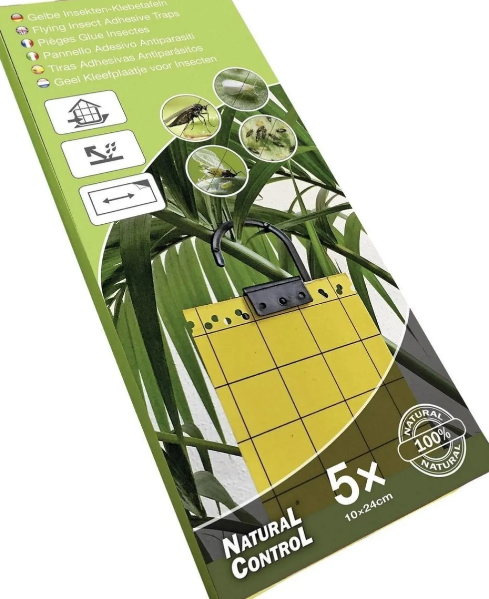 Meeuwissen Agro vlieg plakpapier geel 24 x 10 x 0,2 cm 5 stuks