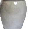 Mega Collections bloempot Delta wit / grijs D 27 H 40 cm