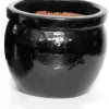 Mega Collections bloempot Delta zwart D 21 H 16 cm