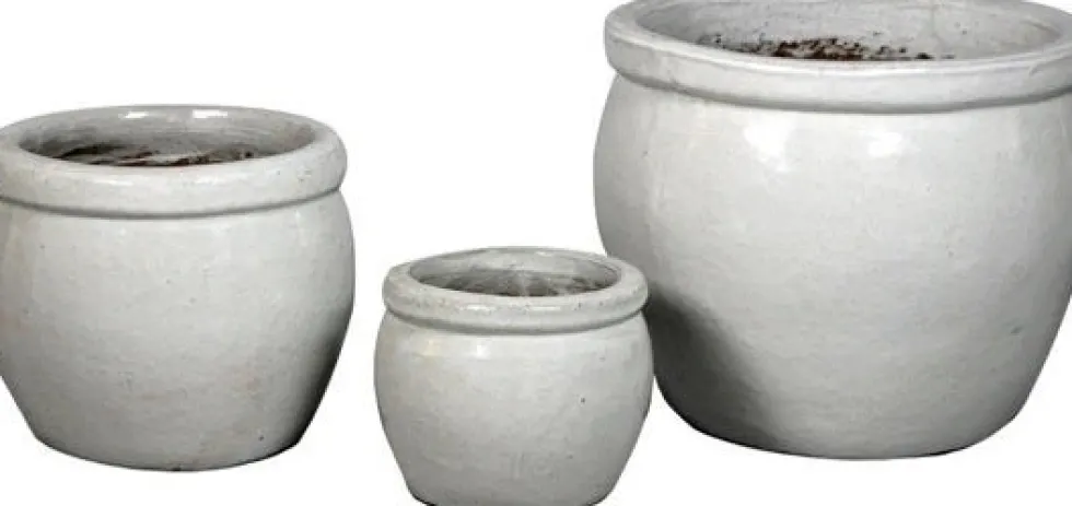 Mega Collections bloempot Delta wit D 21 H 16 cm