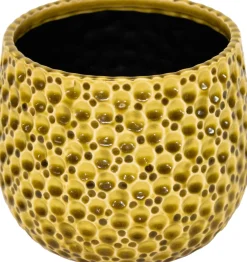 Mega Collections bloempot Drops geel D 17 H 15 cm