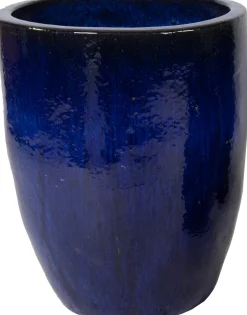 Mega Collections bloempot Genta blauw D 45 H 54 cm