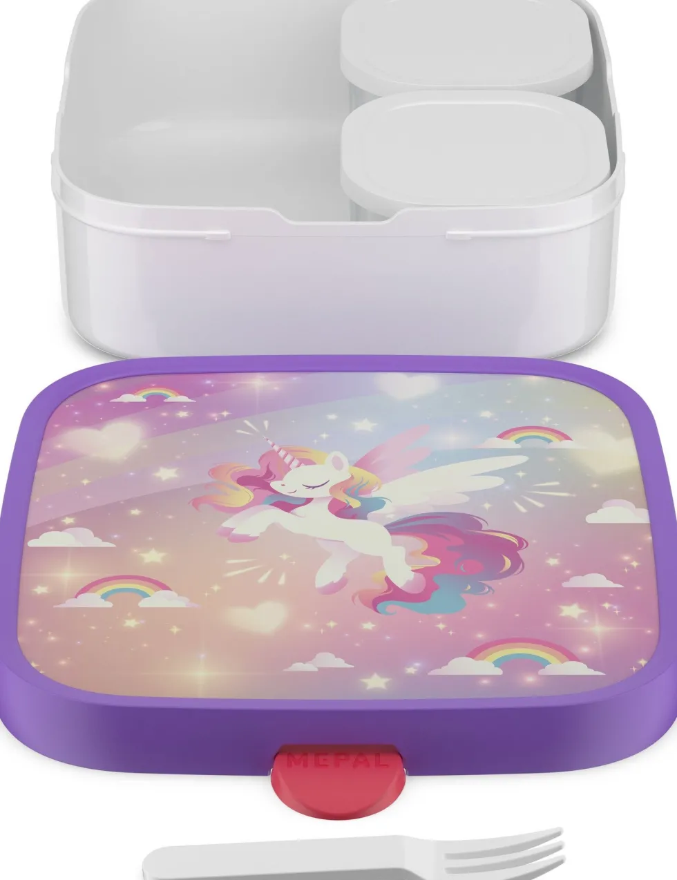 Mepal Bento broodtrommel Campus Unicorn Glow 18,4 x 18,2 x 6,5 cm
