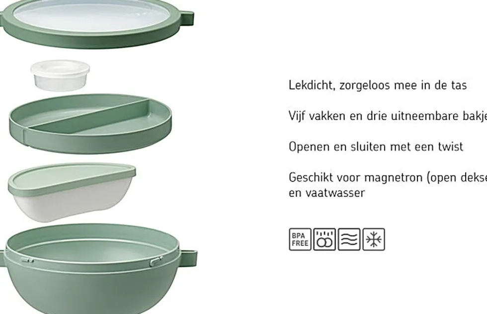 Mepal Bento lunchbox Vita zwart 24 x 20,7 x 8,5 cm