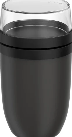 Mepal lunchpot Ellipse 2-delig zwart D 10,7 H 20 cm
