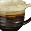 Mica Decorations beker Ethan wit / zwart D 8 H 7 cm