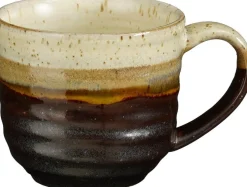Mica Decorations beker Ethan wit / zwart D 8 H 7 cm
