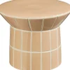 Mica Decorations bijzettafel Menton beige D 37,5 H 30 cm