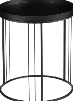 Mica Decorations bijzettafel Beth zwart D 35 H 40 cm