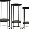 Mica Decorations bijzettafel Eline zwart D 32 H 70 cm