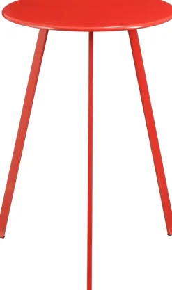 Mica Decorations bijzettafel Seatle rood D 38 H 58 cm