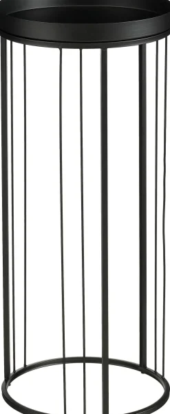 Mica Decorations bijzettafel Beth zwart D 25 H 60 cm