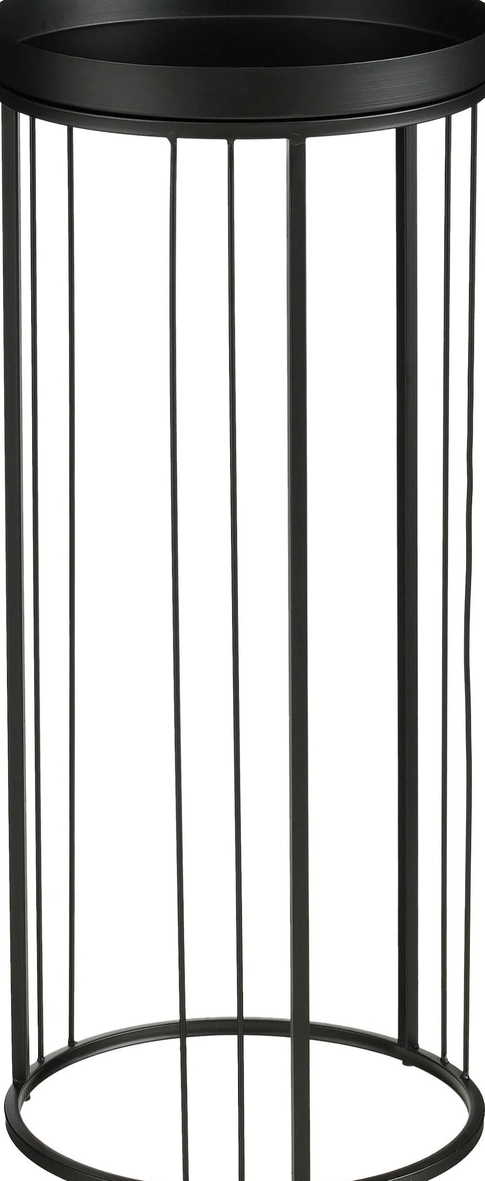 Mica Decorations bijzettafel Beth zwart D 30 H 70 cm