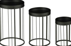 Mica Decorations bijzettafel Beth zwart D 30 H 50 cm
