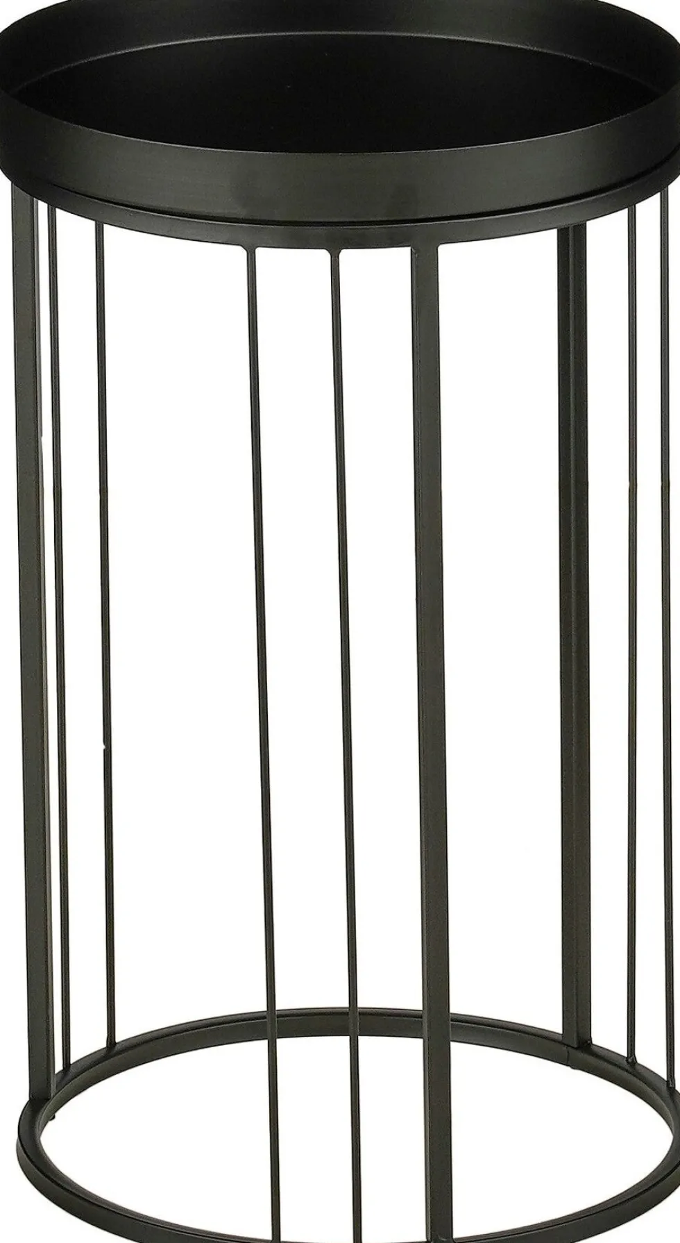 Mica Decorations bijzettafel Beth zwart D 30 H 50 cm