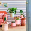 Mica Decorations bijzettafel Menton bruin D 38 H 45 cm