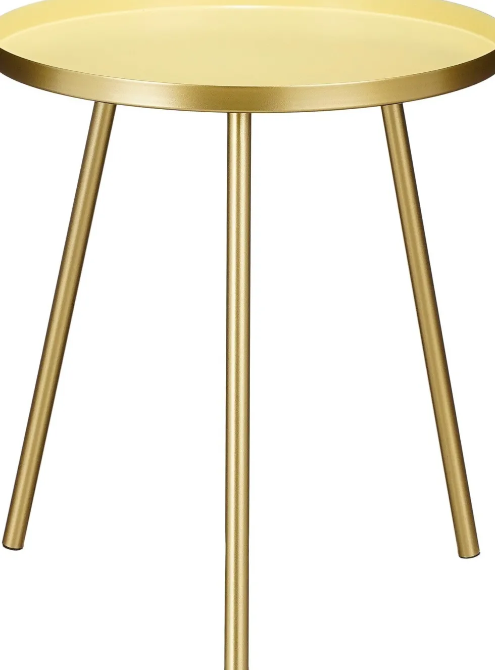 Mica Decorations bijzettafel Tatum geel D 35 H 40 cm