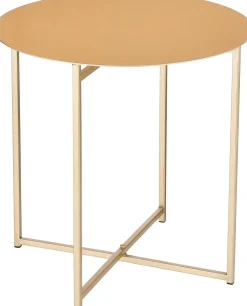 Mica Decorations bijzettafel Mikki goud D 40 H 40 cm