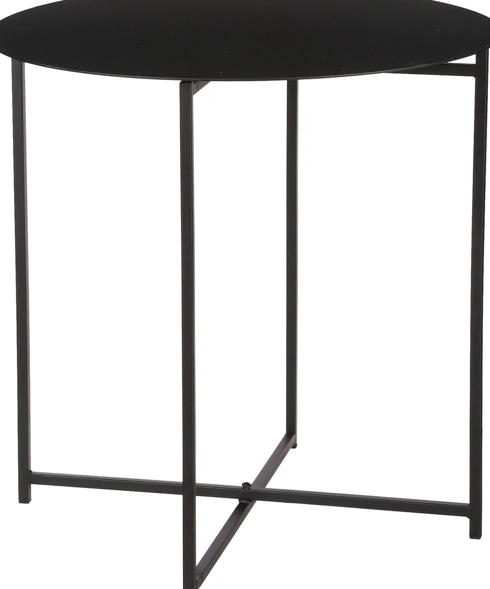 Mica Decorations bijzettafel Mikki zwart D 45 H 45 cm