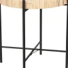 Mica Decorations bijzettafel Kaj naturel / zwart D 44 H 39,5 cm