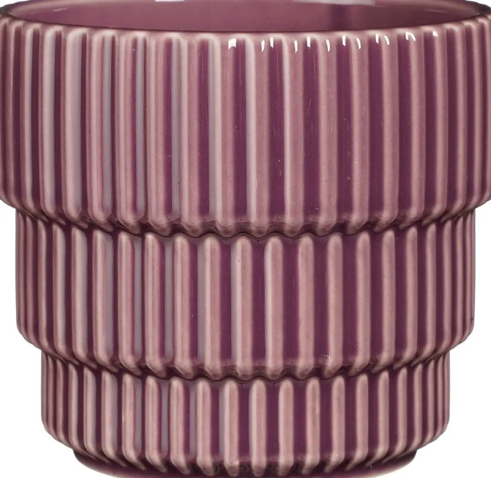 Mica Decorations bloempot Cella paars D 12 H 11 cm
