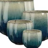Mica Decorations bloempot Corsica kleurverloop blauw D 21 H 19 cm