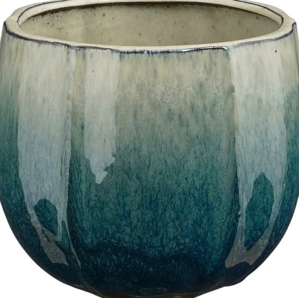 Mica Decorations bloempot Corsica kleurverloop blauw D 21 H 19 cm