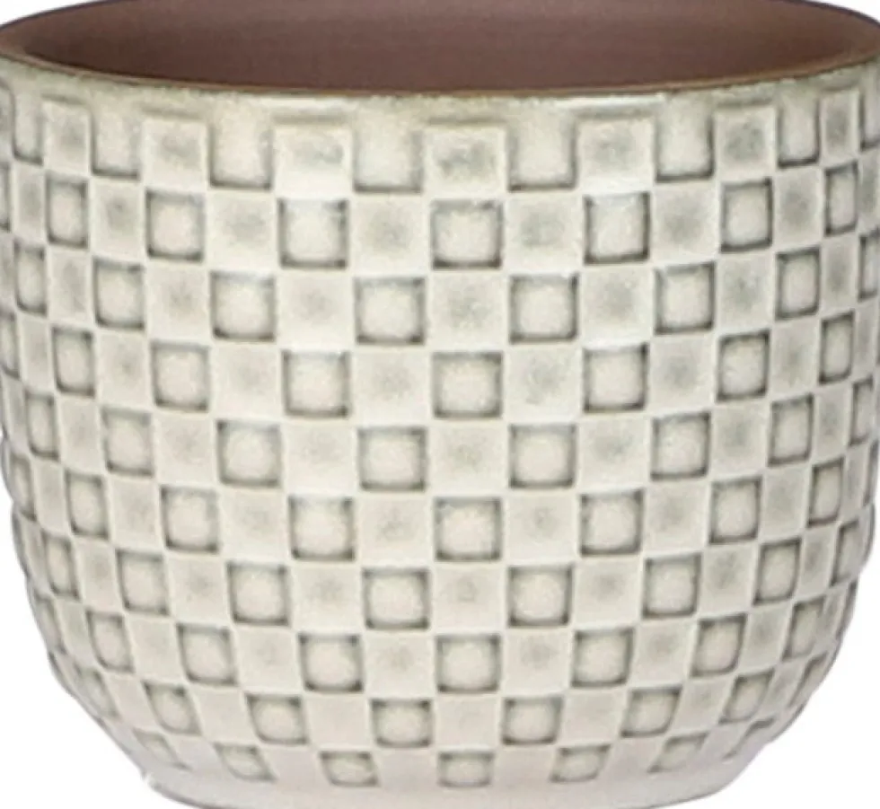 Mica Decorations bloempot Daan wit D 7,5 H 7,5 cm