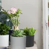 Mica Decorations bloempot Era licht grijs D 10,5 H 9 cm