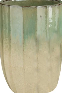 Mica Decorations bloempot Levante kleurverloop groen D 56 H 71,5 cm