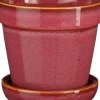 Mica Decorations bloempot met schotel Clint roze D 13 H 11 cm